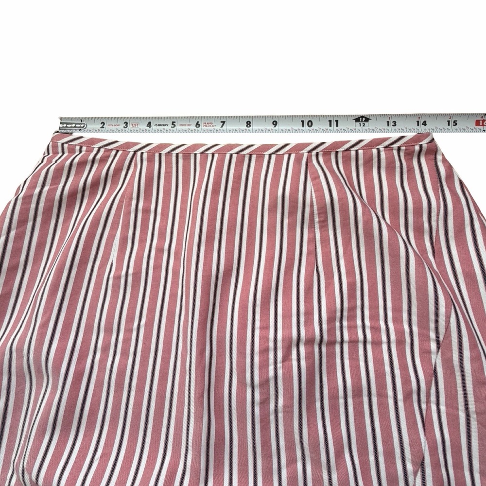 Ted Baker Coryn Striped Ruffle Hem Pencil Midi Pencil Skirt Size 4 Pink NEW - Picture 10 of 12